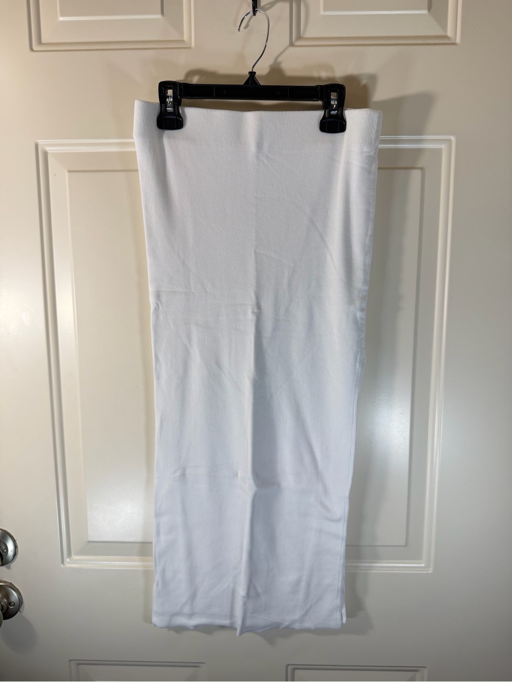 Cotton Citizen Melbourne Midi Skirt Women’s Medium White Ribbed Side Slit 0496